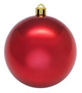 Пластиковый шар 80 мм красный глянцевый