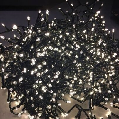 Светодиодная уличная гирлянда 45 м 580 теплых белых LED ламп, ПВХ, IP54