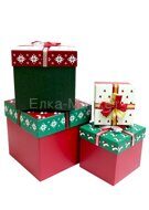 Набор новогодних подарочных коробок 4 шт