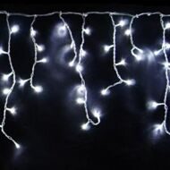 Светодиодная гирлянда Бахрома 4*0.5 м, 150 белых LED ламп, белый ПВХ, IP44