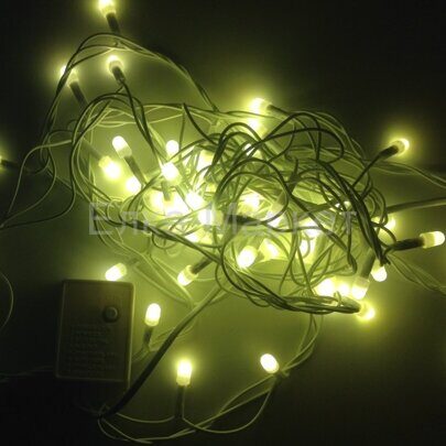 Светодиодная гирлянда Жемчужина 50 теплых белых LED ламп 5 м