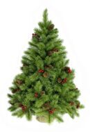 Искусственная сосна Tiffany с шишками и ягодами 60 см, ЛЕСКА