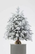 Искусственная елка Царская заснеженная в мешочке 90 см, литая+пвх