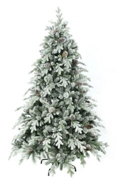 Искусственная елка Crystal Queen заснеженная с шишками 1,8 м ЛИТАЯ ХВОЯ