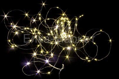 Светодиодная гирлянда на батарейках Роса 5 м 50 теплых белых LED ламп