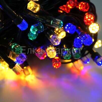 Светодиодная гирлянда Кристалл 50 разноцветных LED ламп 5 м