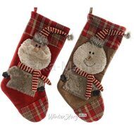 Носок для подарков Рождественский 40 см