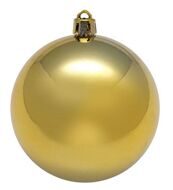 Пластиковый шар 80 мм золотой глянцевый