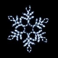 Светодиодная Снежинка уличная 57 см холодная белая