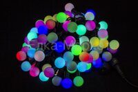 Светодиодная уличная гирлянда Шарики 18 мм 100 RGB LED ламп 10 м, каучук, IP54