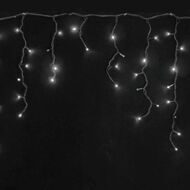 Гирлянда Бахрома-Кристалл уличная 3*0.6 м, 100 белых LED ламп, черный ПВХ, IP54